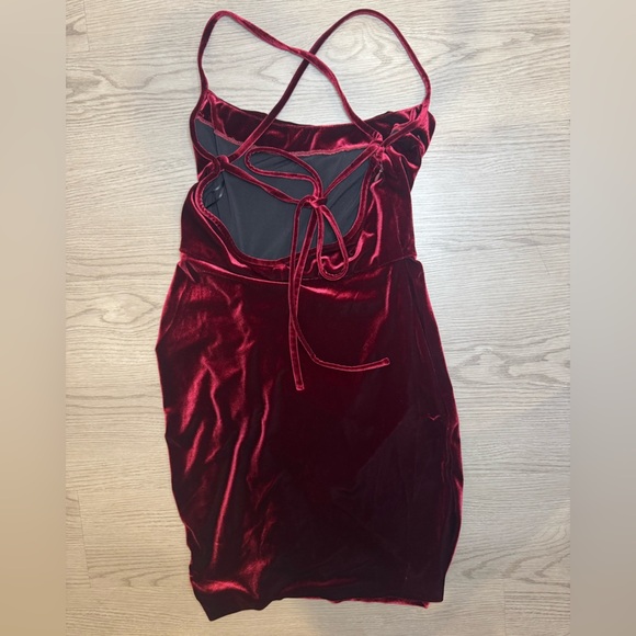 Amanda Uprichard Jasalina Velvet Mini Dress in Wine Red Size‎ S - Picture 4 of 11